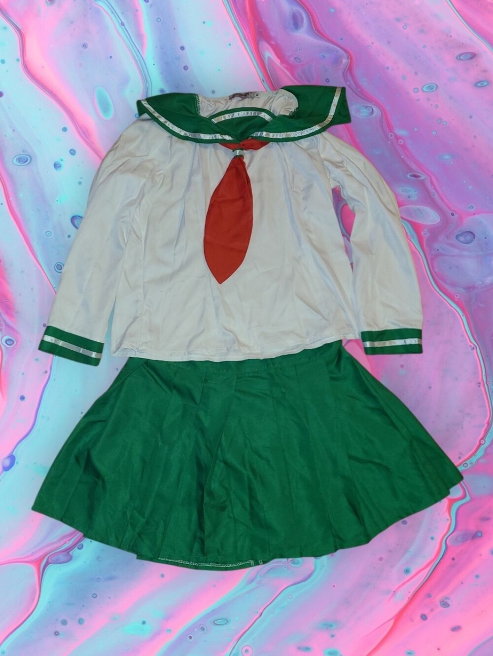 Inuyasha Kagome cosplay costume Asian size Jr's XL fits like us Jr's lg